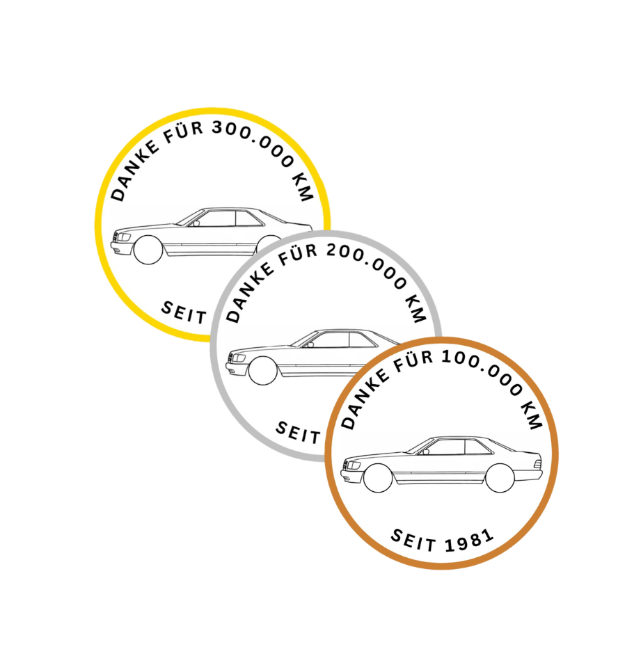 3er Pack Mercedes W126 Coupé