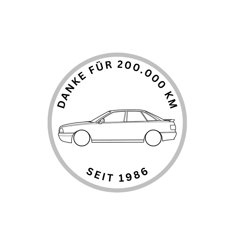 Audi 80 Limousine "Danke für 200.000 KM"
