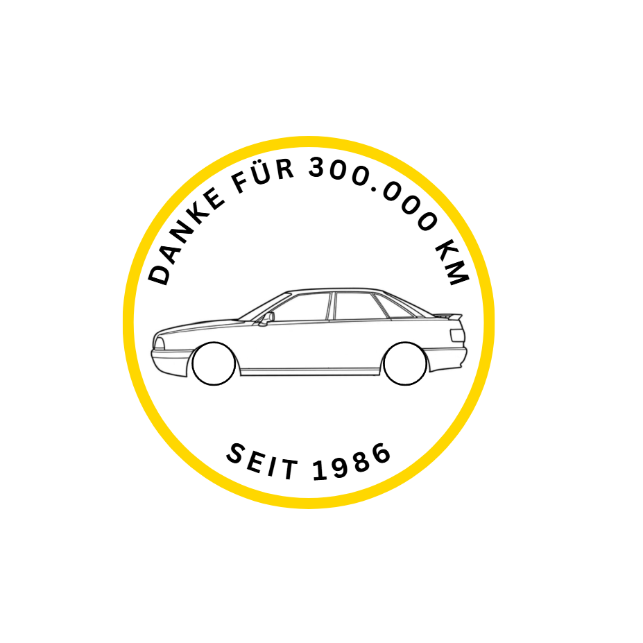 Audi 80 Limousine "Danke für 300.000 KM"