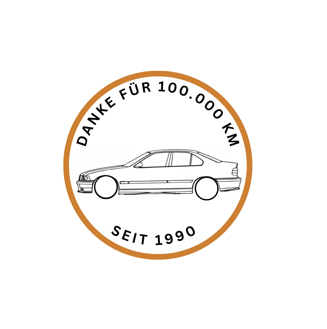 BMW E36 Limousine "Danke für 100.000 KM"
