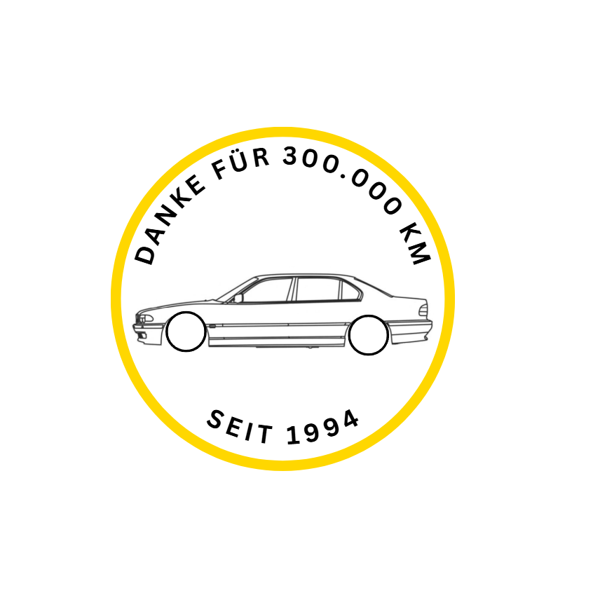BMW E38 "Danke für 300.000 KM"