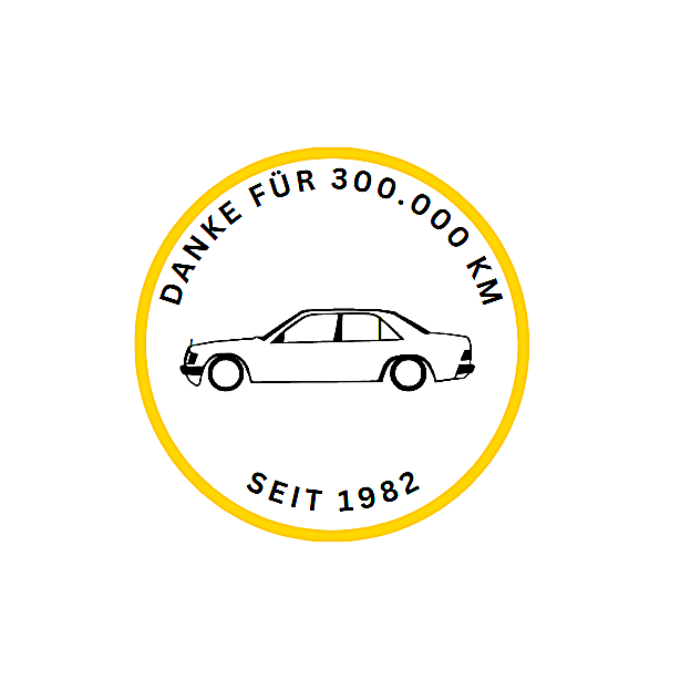 Mercedes W201 "Danke für 300.000 KM"
