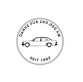 Mercedes W201 "Danke für 200.000 KM"