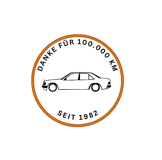 Mercedes W201 "Danke für 100.000 KM"