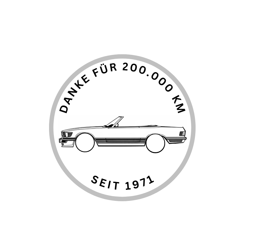 Mercedes R107 "Danke für 200.000 KM"