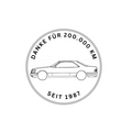 Mercedes W124 Coupé "Danke für 200.000 KM"