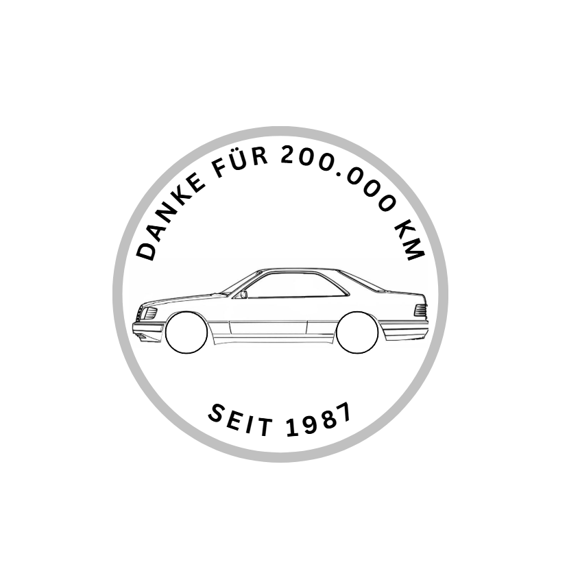 Mercedes W124 Coupé "Danke für 200.000 KM"