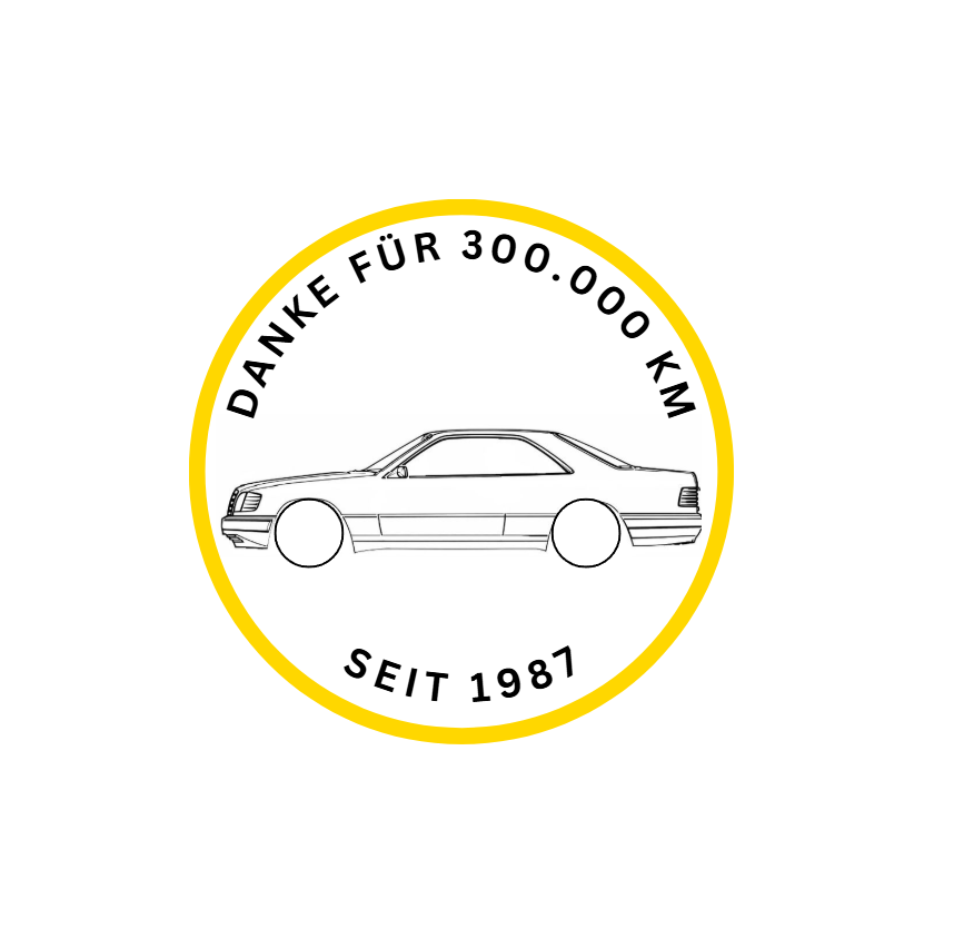 Mercedes W124 Coupé "Danke für 300.000 KM"