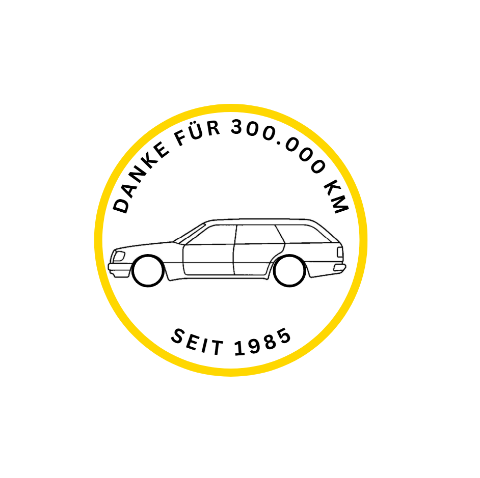 Mercedes W124 T-Modell "Danke für 300.000 KM"