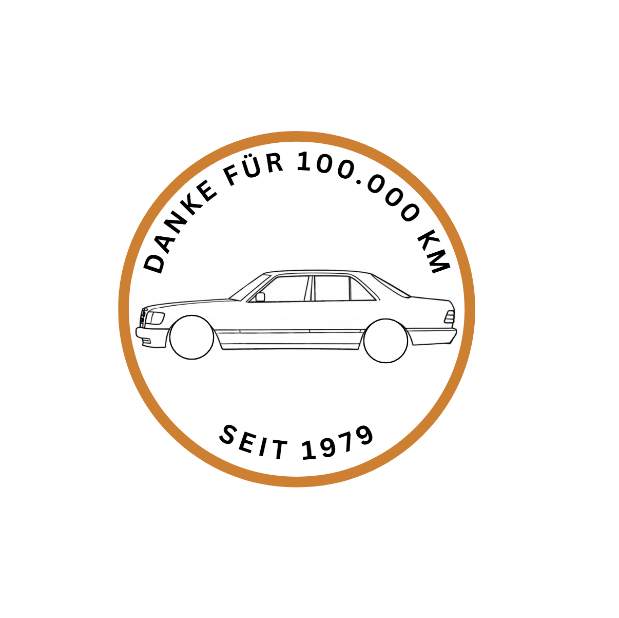 Mercedes W126 Limousine "Danke für 100.000 KM"