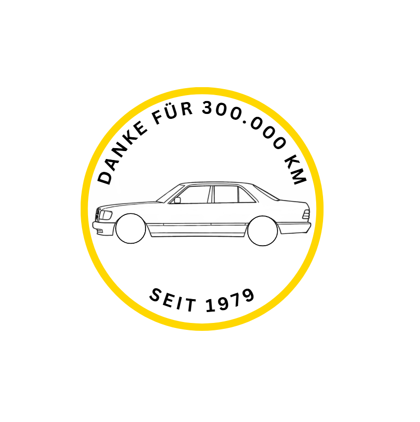 Mercedes W126 Limousine "Danke für 300.000 KM"
