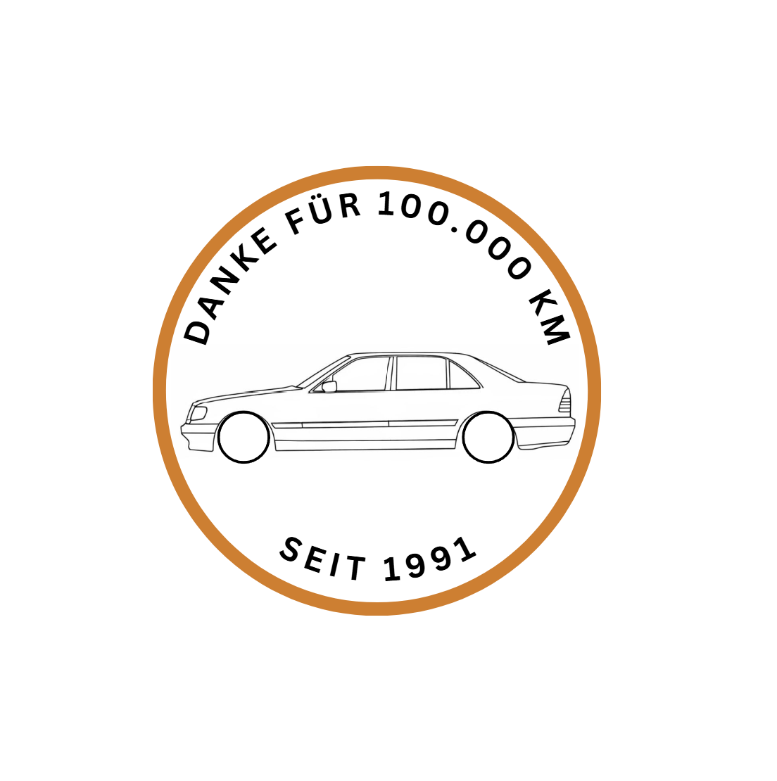 Mercedes W140 "Danke für 100.000 KM"