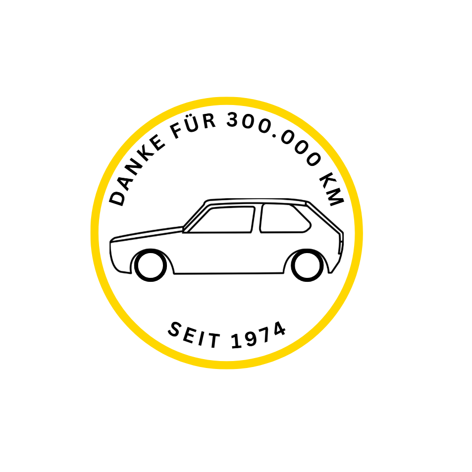 Volkswagen Golf 1 "Danke für 300.000 KM"
