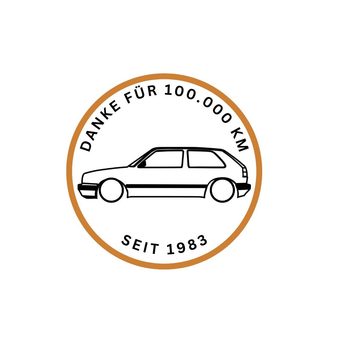 Volkswagen Golf 2 "Danke für 100.000 KM"