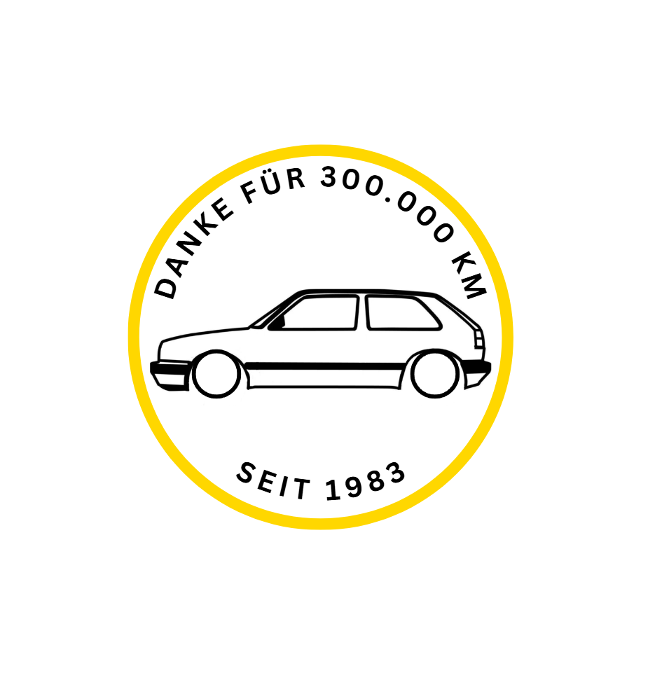Volkswagen Golf 2 "Danke für 300.000 KM"