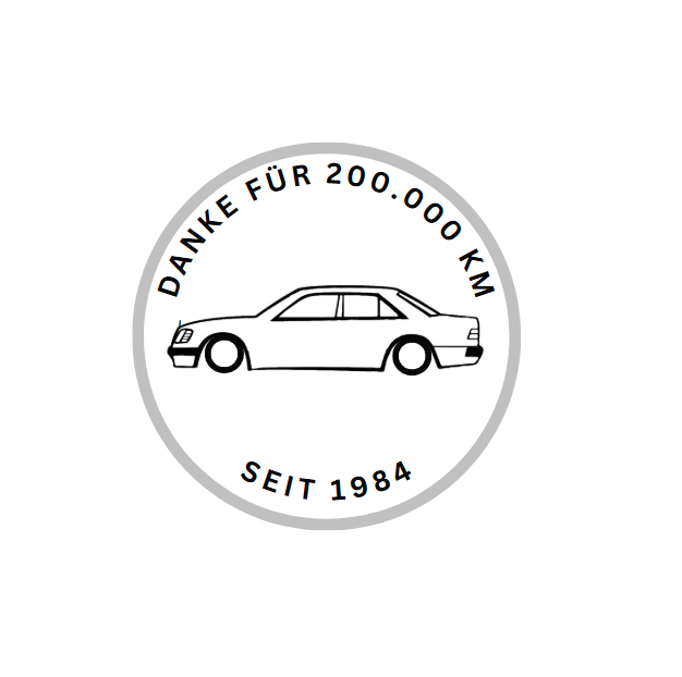 Mercedes W124 Limousine "Danke für 200.000 KM"