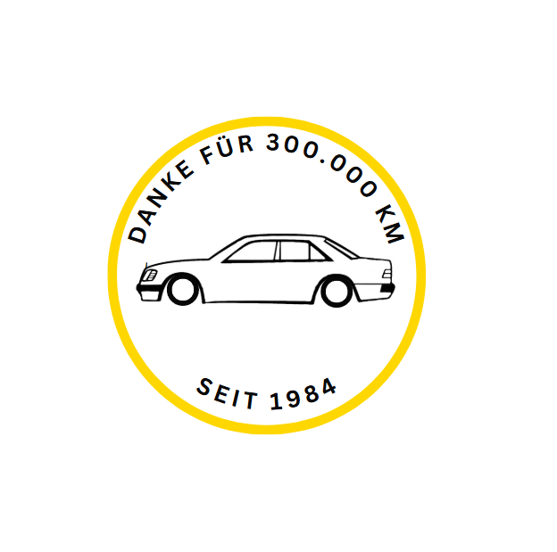 Mercedes W124 Limousine "Danke für 300.000 KM"